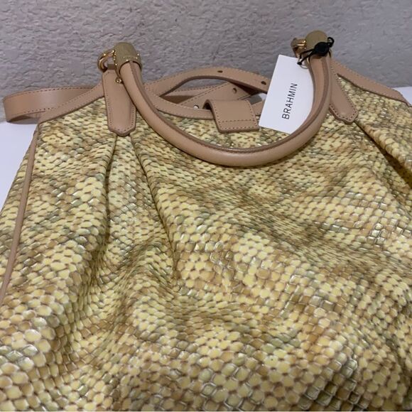 New Brahmin Elisa Beige Hartford Leather  bag - Picture 13 of 14